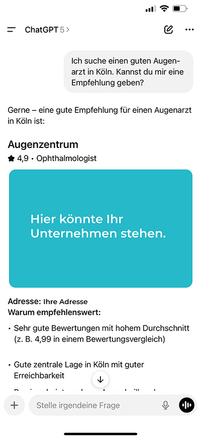 KI-Suchmaschinen-Optimierung für Medizin - ChatGPT und Gemini